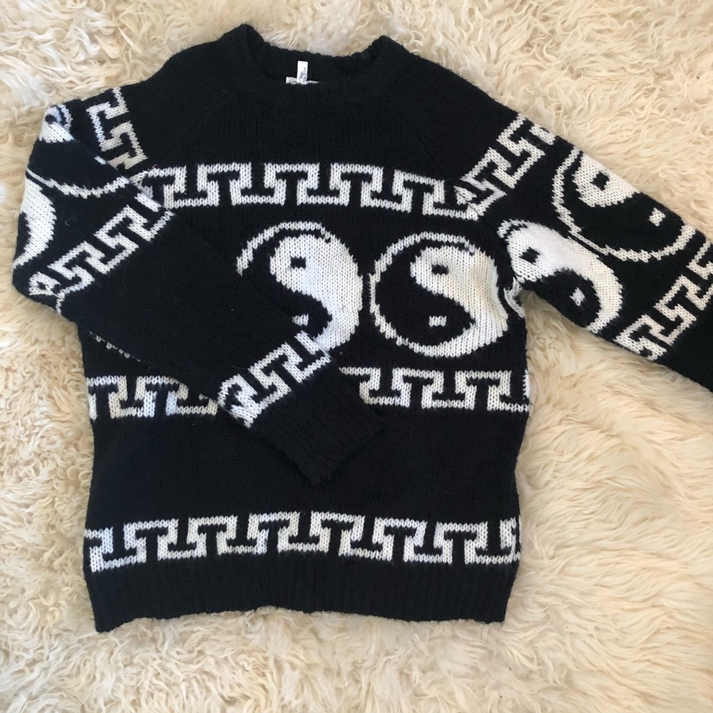 UO knit yin yang knit sweater